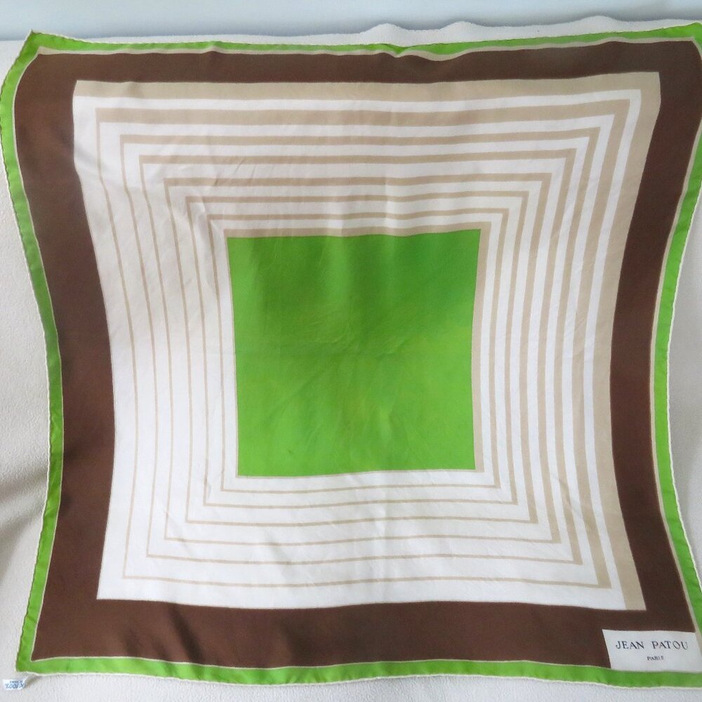 Jean Patou Designer Silk Scarf